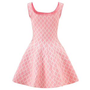 Tisa Jacquard Square-Collar Mini Dress