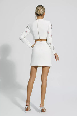 Selia White Crystal Embellished Set Winteres
