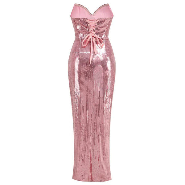 Julie Sequin Halter Dress Winteres