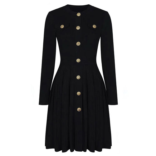 Zenia Buttoned Knit Mini Dress Winteres