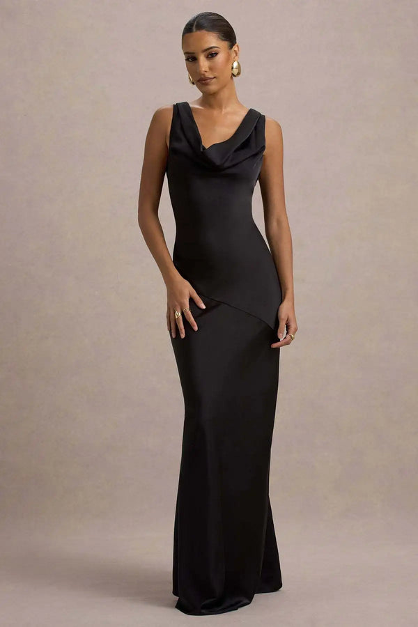 Maxine Satin Cowl Maxi Dress Winteres