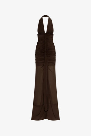 Sixtine Halter Chiffon Maxi Dress Winteres