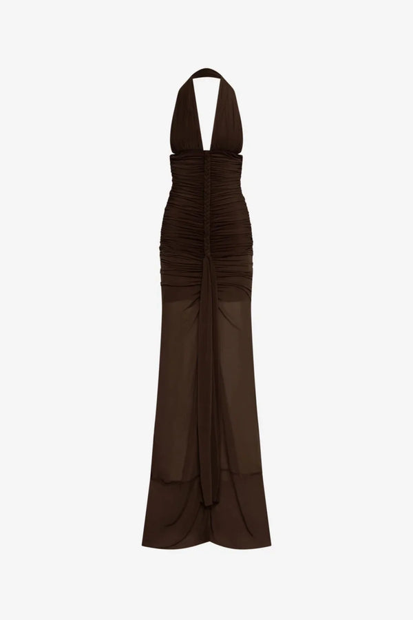 Sixtine Halter Chiffon Maxi Dress Winteres
