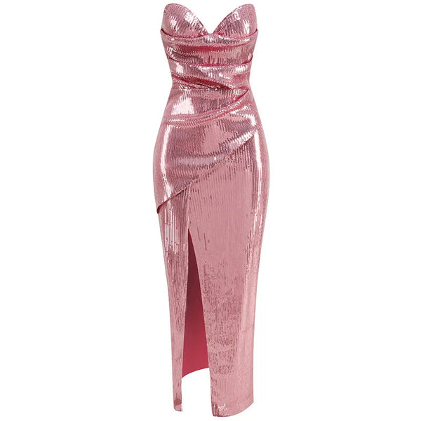 Julie Sequin Halter Dress Winteres