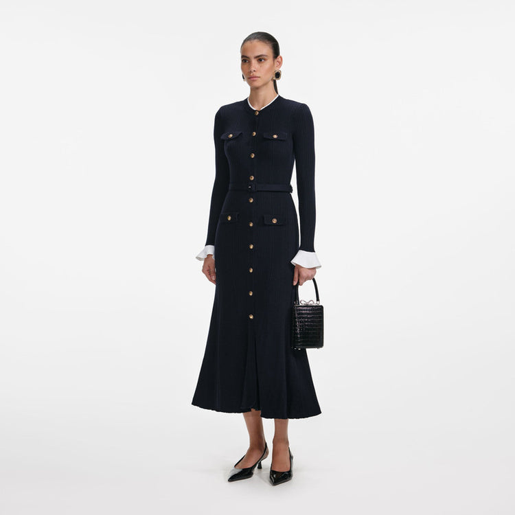 Robe longue en maille Velora