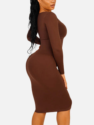 Long-Sleeve Bodycon Shaping Dress Winteres