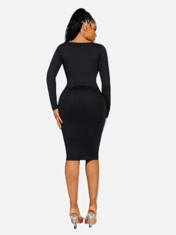 Long-Sleeve Bodycon Shaping Dress Winteres